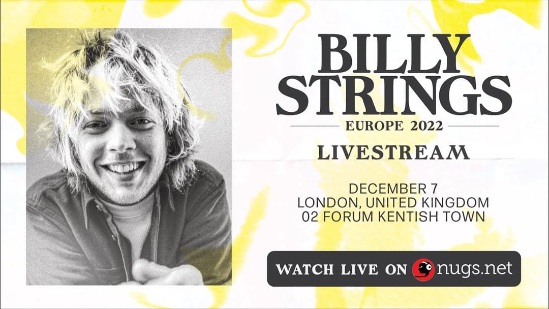 Billy Strings 12/7/22 London, United Kingdom Thumbnail