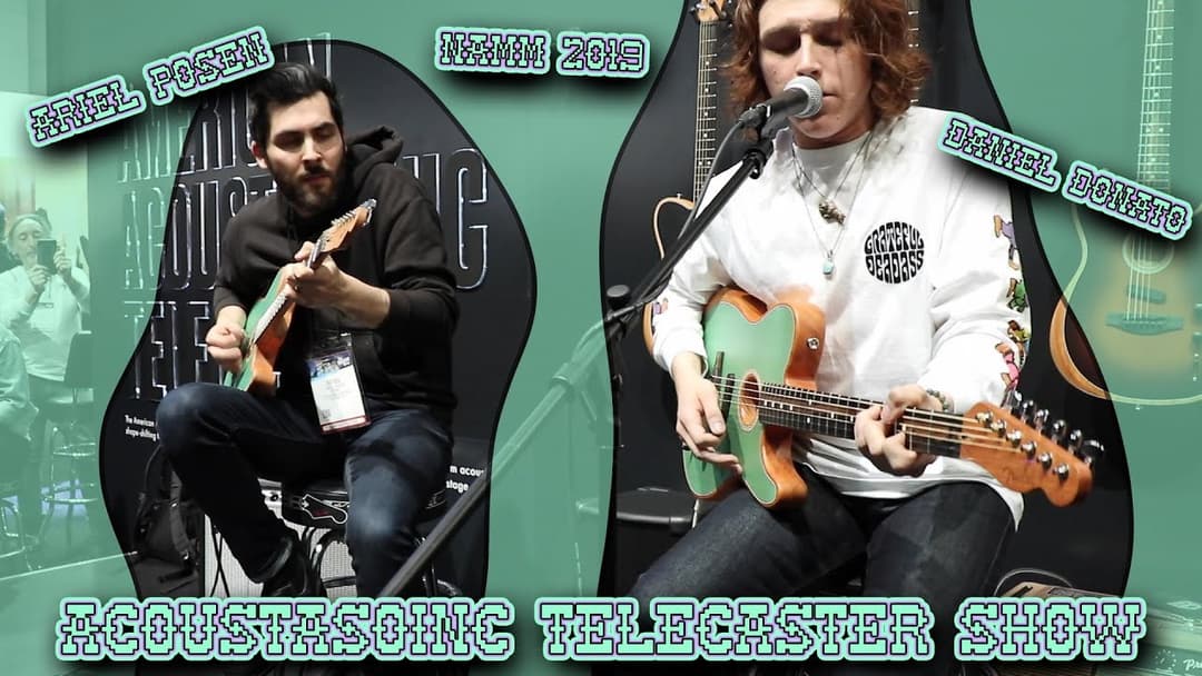 The BEST NEW THING at NAMM 2019?! Daniel Donato Cosmic Country! Fender Acoustasonic Telecaster! Thumbnail