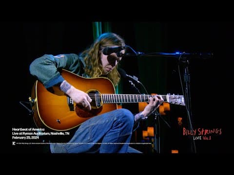 Billy Strings - Heartbeat of America (Live at Ryman Auditorium, Nashville, TN 2/25/24) Thumbnail